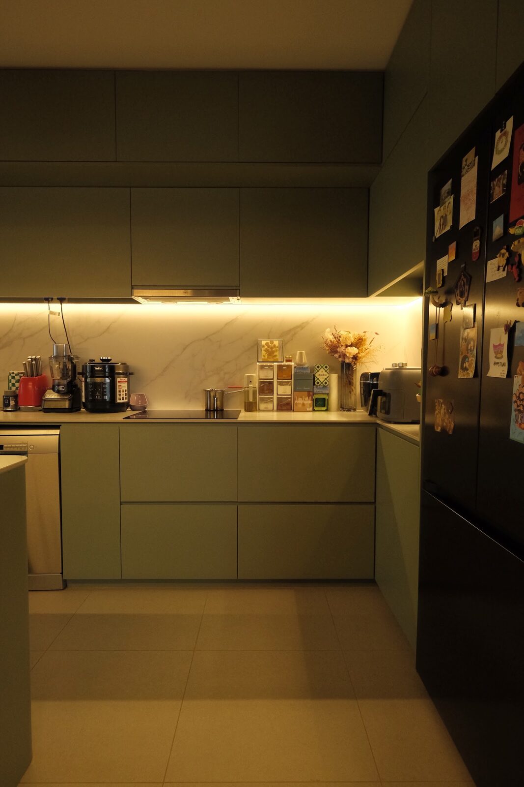 Sage-green kitchen, 380B Canberra by Aura Design & Co.
